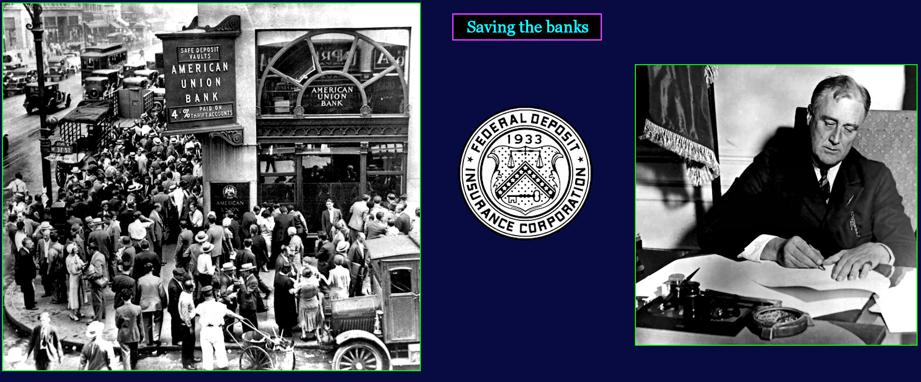 Banks close and reopen, 1931